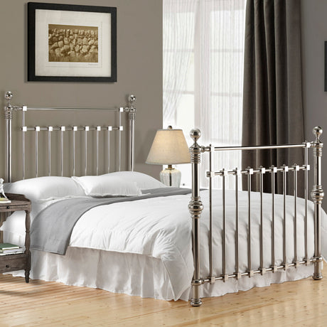 Time Living Bed Frame Edward Chrome Metal Bed Frame