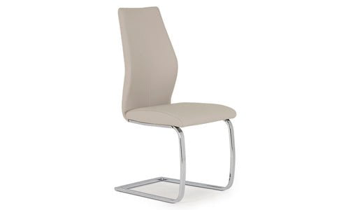 Vida Living Dining Chair Elis Taupe Dining Chair Chrome Leg