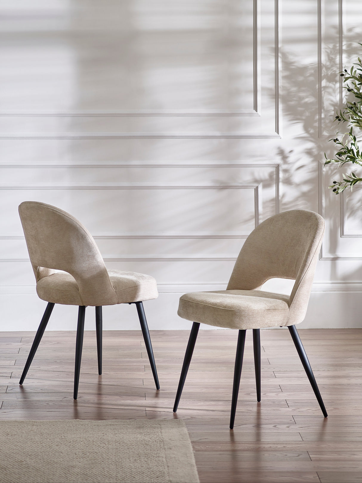 Julian Bowen Dining Chairs Ella Dining Chairs - Calico - Sold in pairs