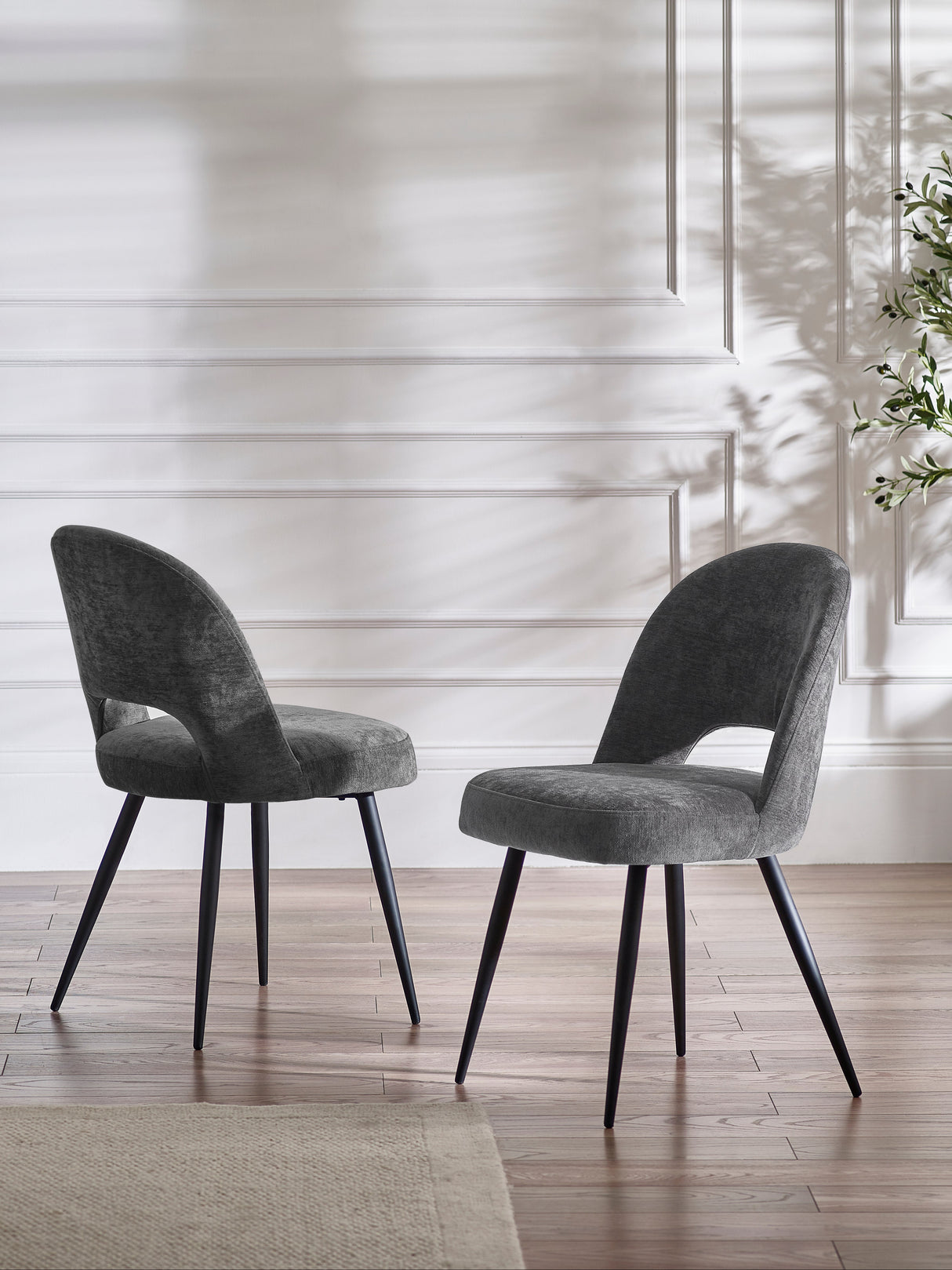 Julian Bowen Dining Chairs Ella Dining Chairs - Onyx - Sold in pairs