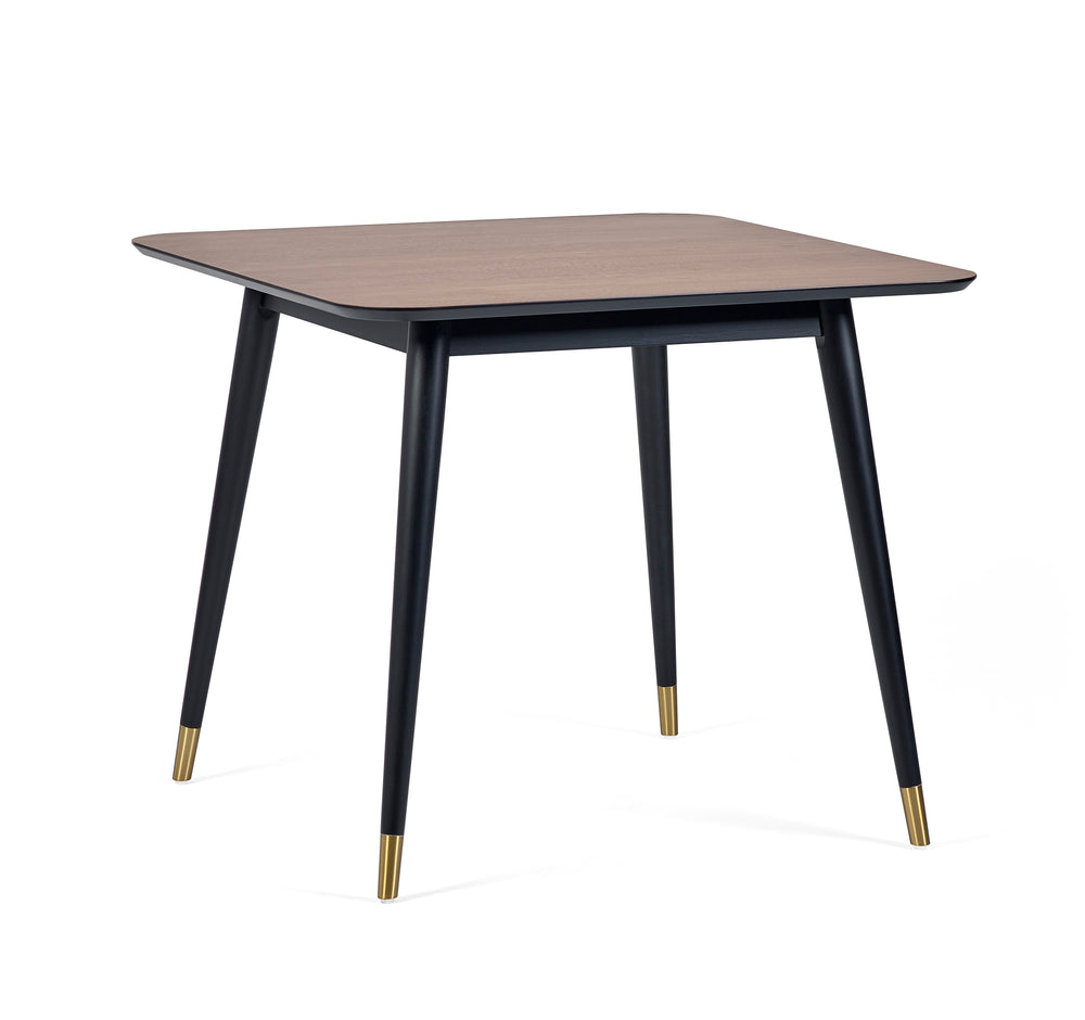 Julian Bowen Dining Tables Findlay Square Dining Table - Walnut & Black