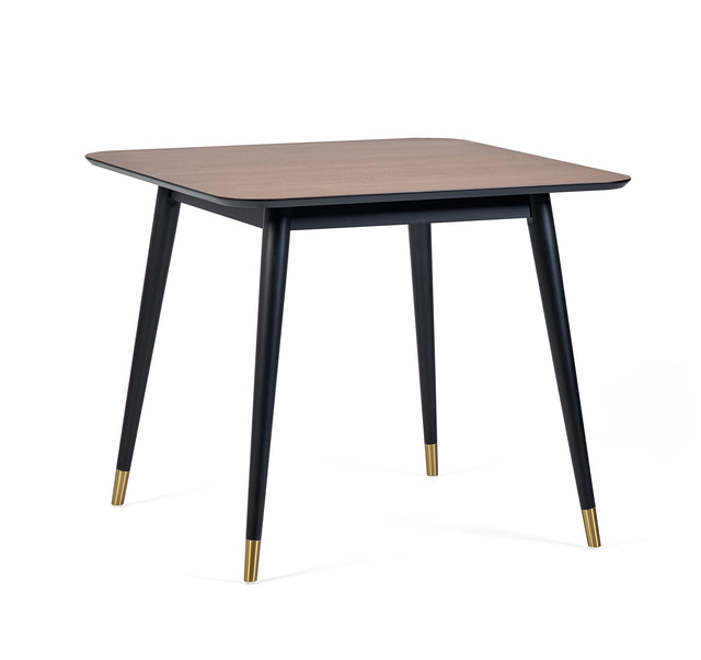 Julian Bowen Dining Tables Findlay Square Dining Table - Walnut & Black