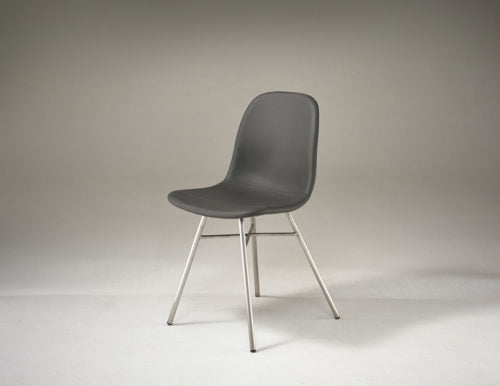 HND Dining Chair Stainless Steel Flavia Dining Chair Dark Grey