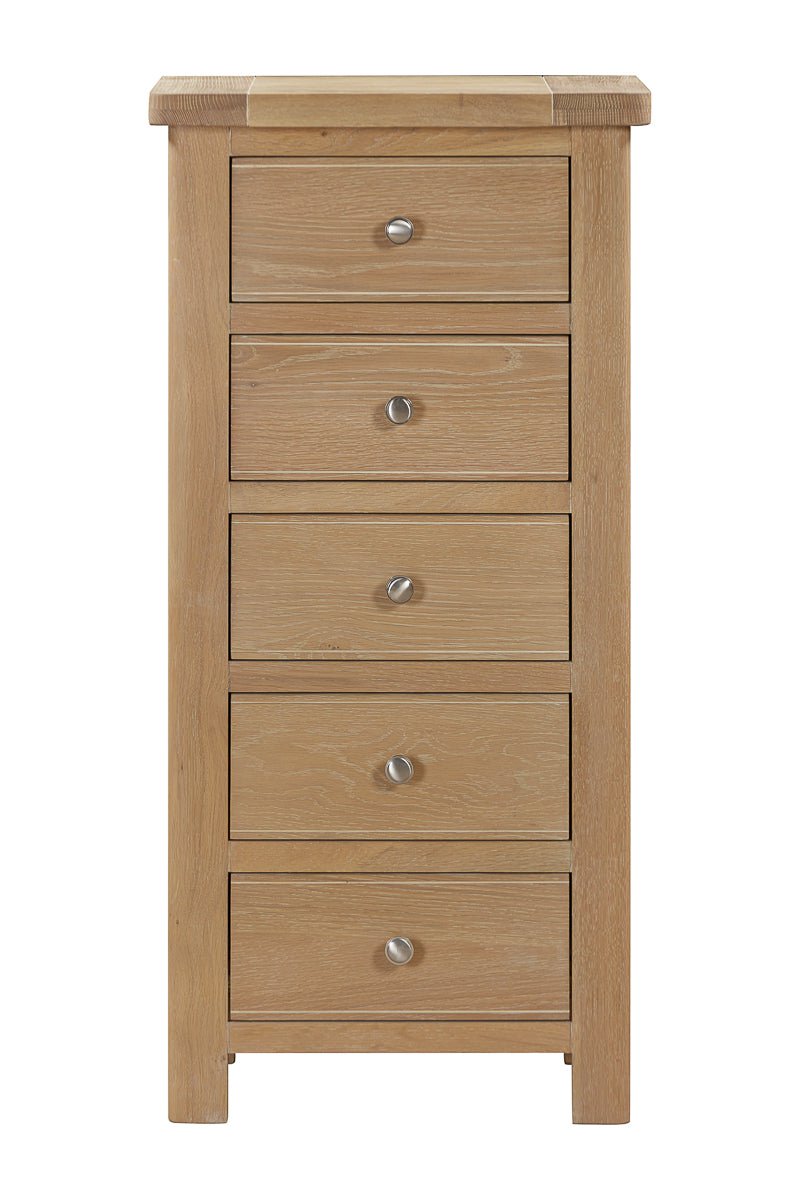Your Home Style Chest of Drawers Foxley Oak 5 Drawer Tall Chest