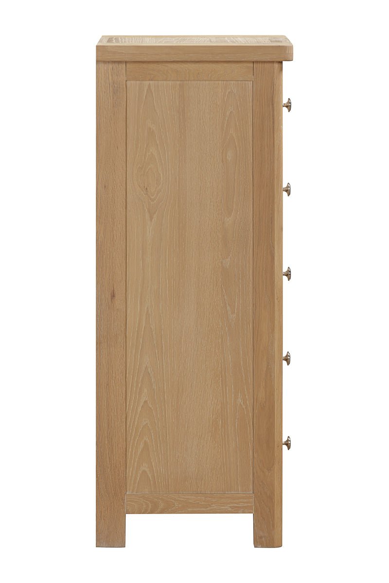 Your Home Style Chest of Drawers Foxley Oak 5 Drawer Tall Chest