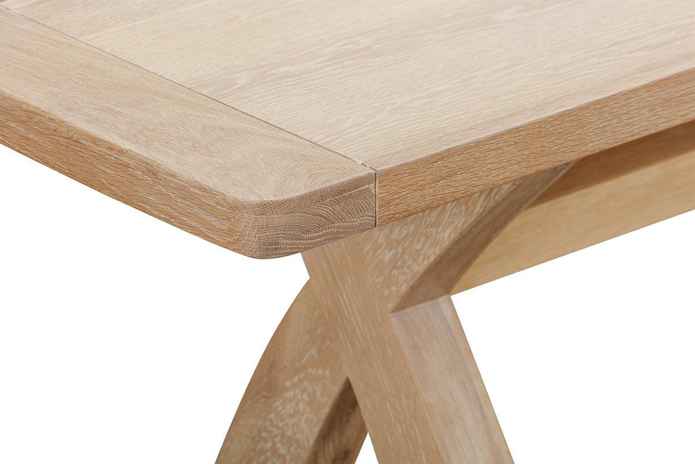 Your Home Style Dining Bench Foxley Oak Cross Leg Bench