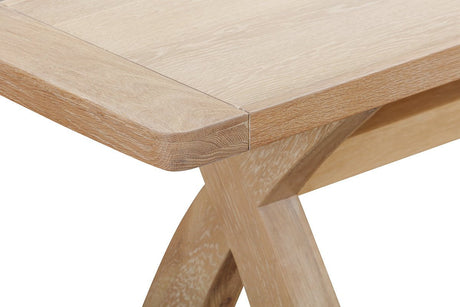 Your Home Style Dining Bench Foxley Oak Cross Leg Bench