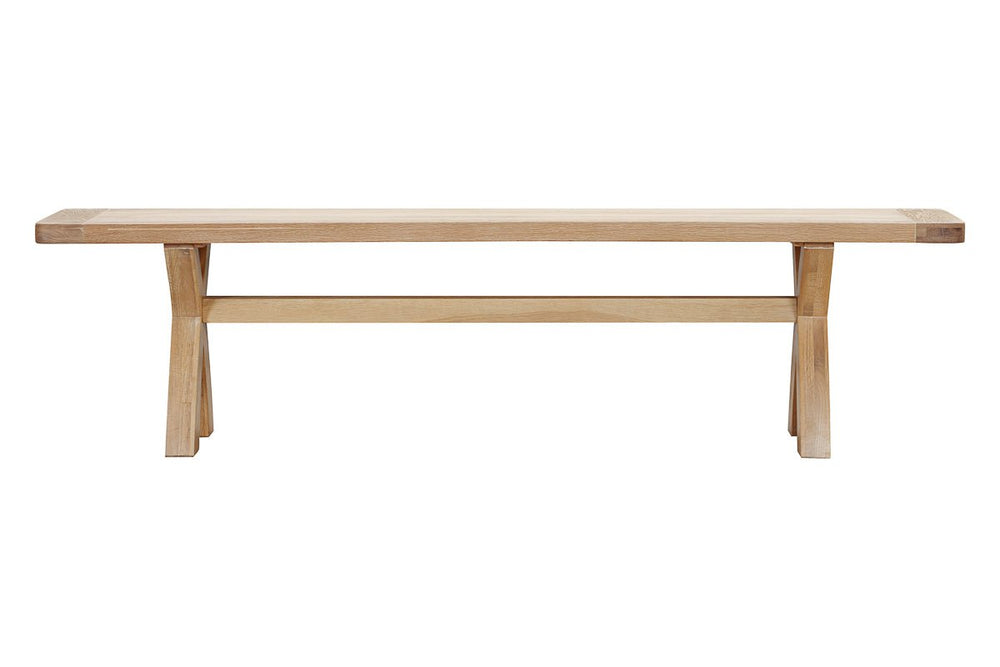 Your Home Style Dining Bench Foxley Oak Cross Leg Bench