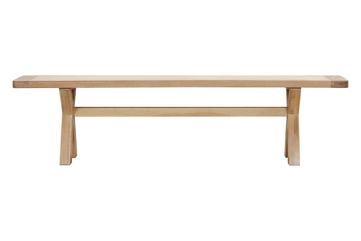 Your Home Style Dining Bench Foxley Oak Cross Leg Bench