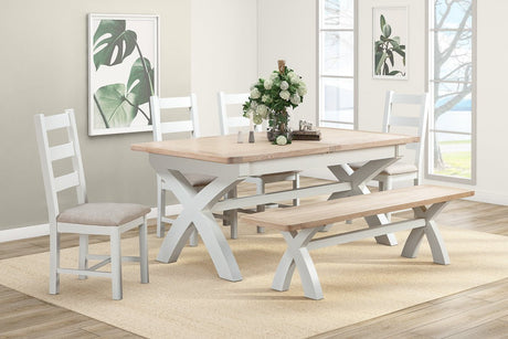 Your Home Style Dining Table Foxley Painted 180/240 Cross Leg Extending Dining Table