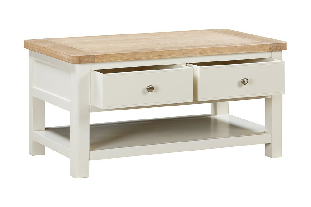 Your Home Style Coffee Table Foxley Painted Coffee Table with 2 Drawers