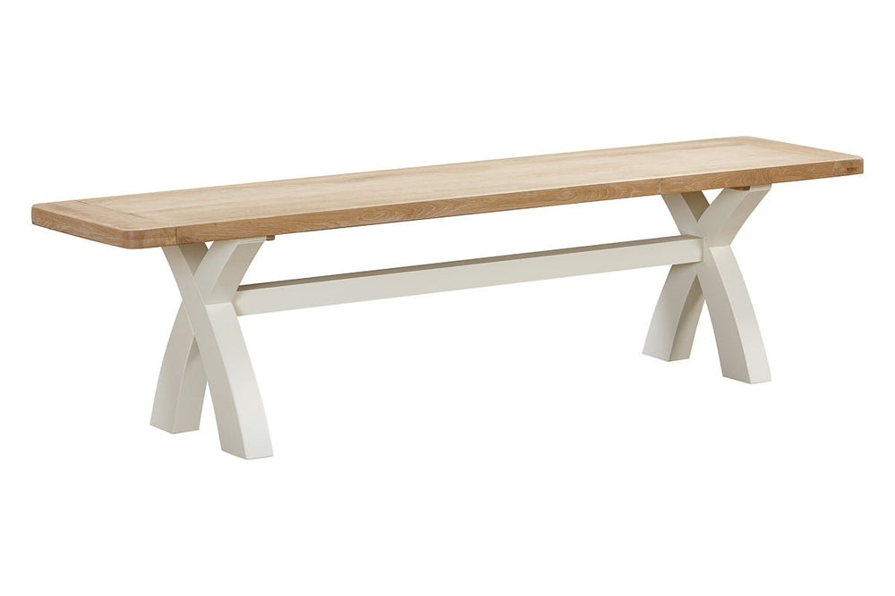 Your Home Style Dining Bench Foxley Painted Cross Leg Bench