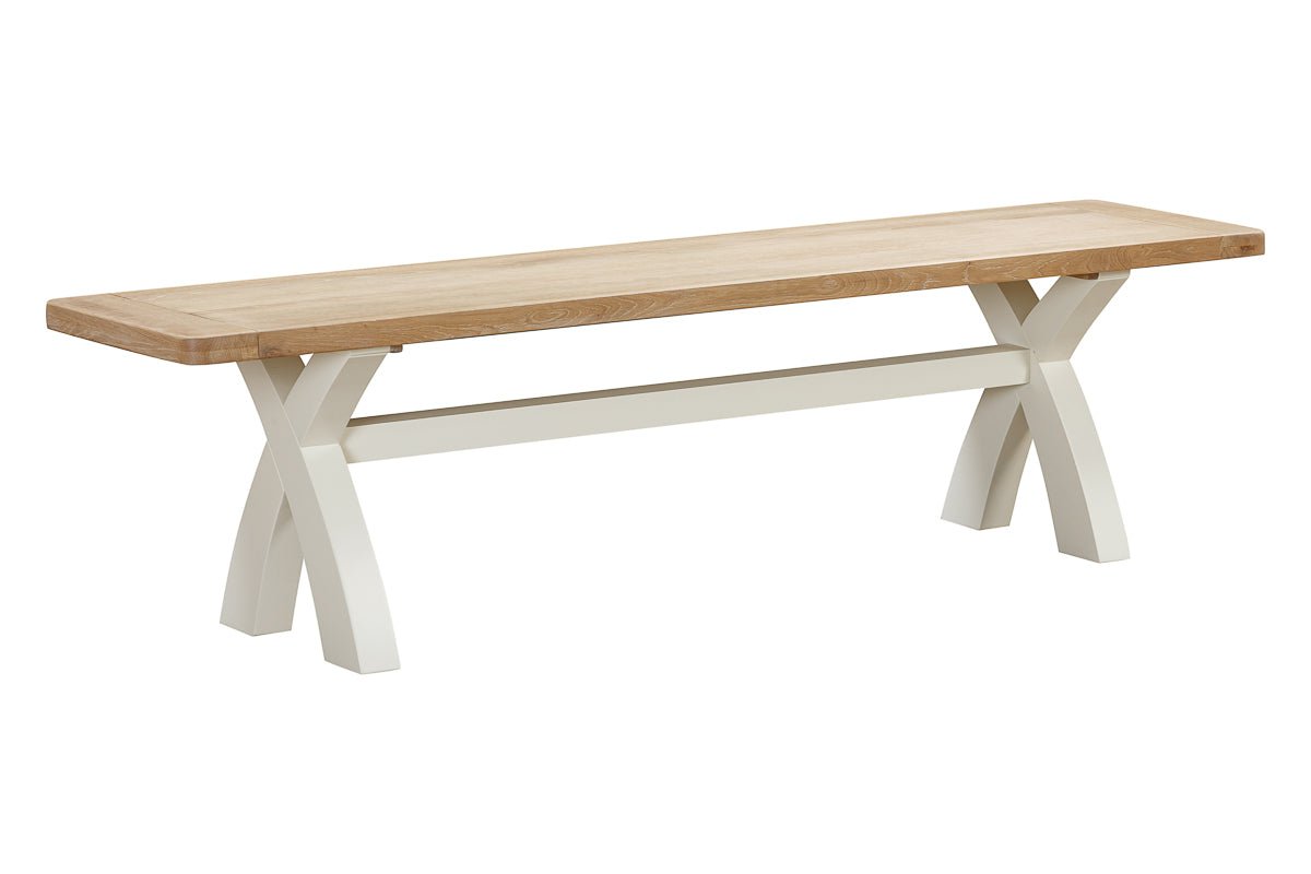 Your Home Style Dining Bench Foxley Painted Cross Leg Bench