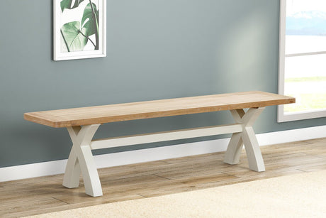 Your Home Style Dining Bench Foxley Painted Cross Leg Bench