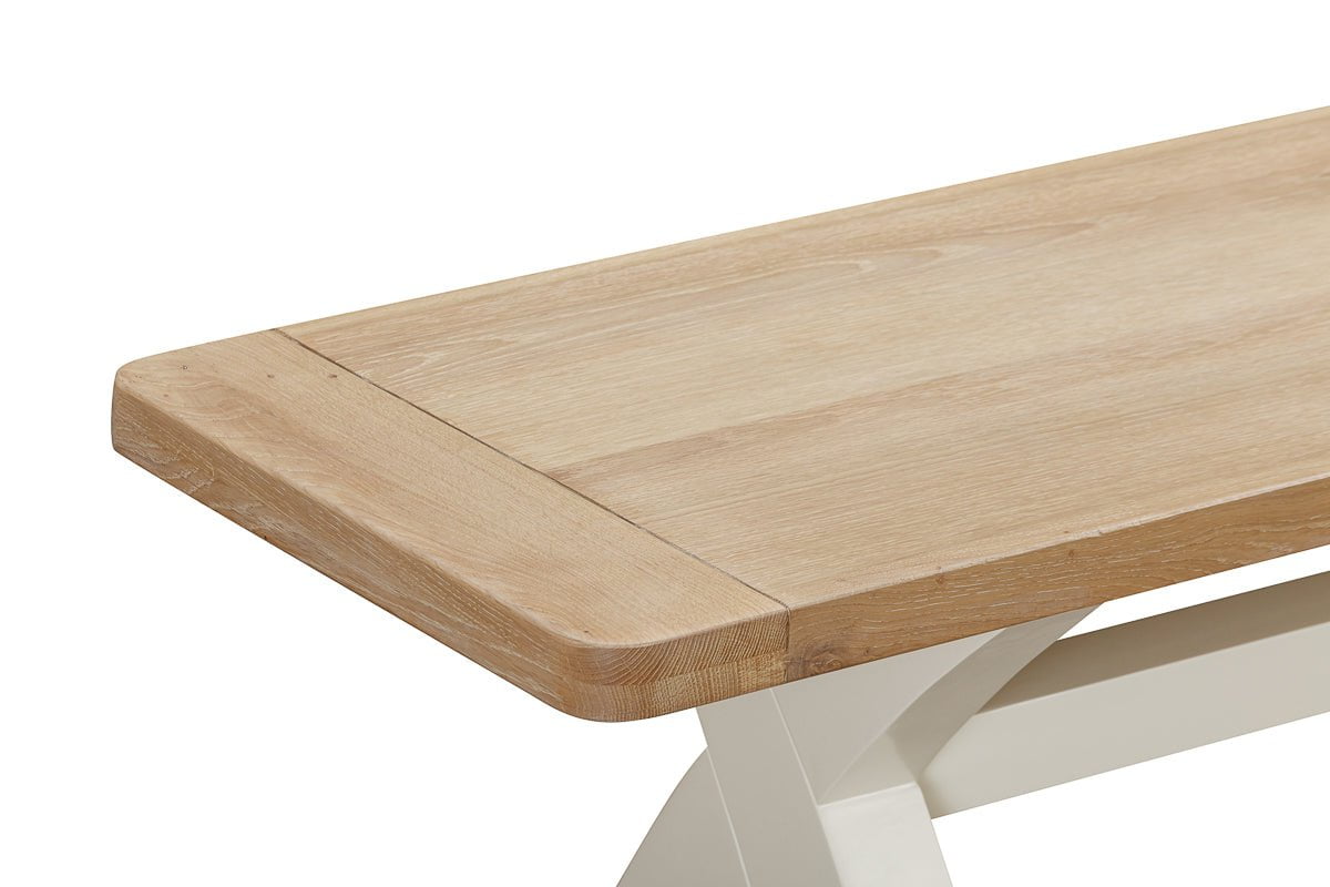 Your Home Style Dining Bench Foxley Painted Cross Leg Bench