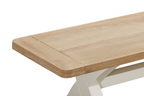 Your Home Style Dining Bench Foxley Painted Cross Leg Bench