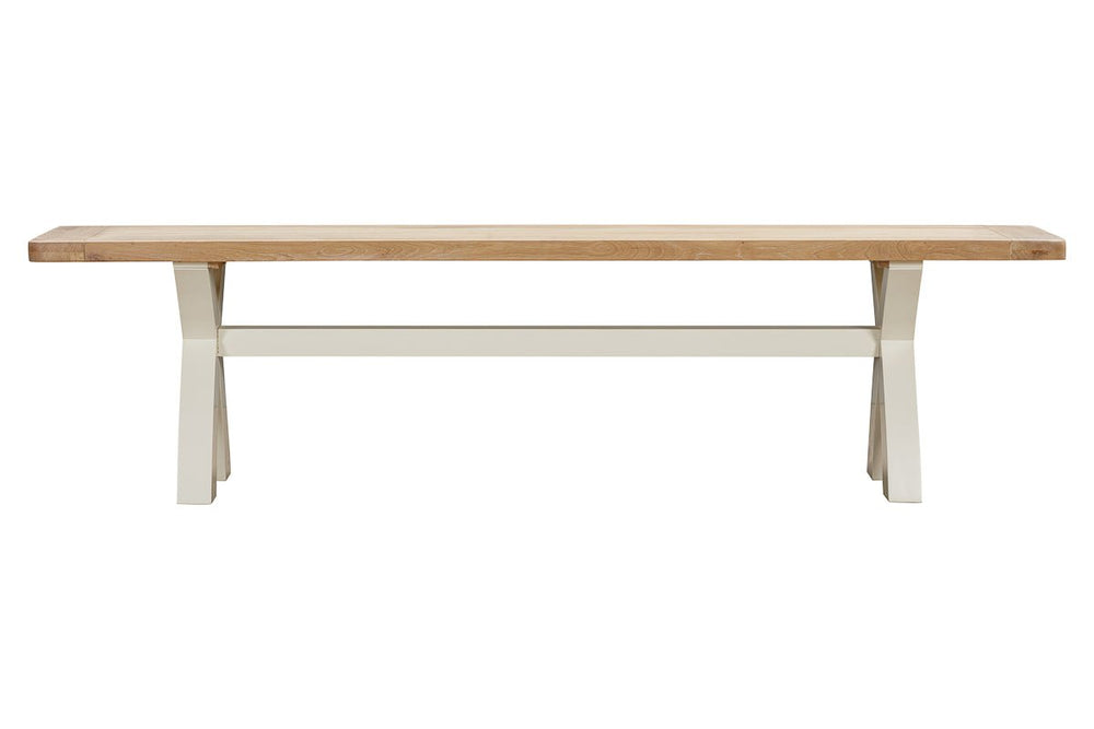 Your Home Style Dining Bench Foxley Painted Cross Leg Bench