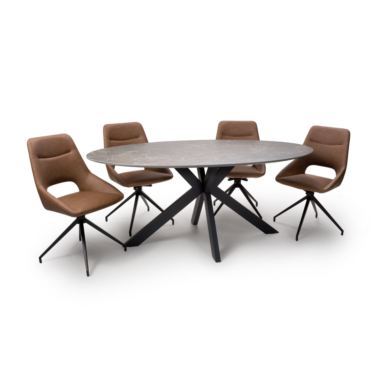 Furniture Link Dining Table Extending Galaxy Oval Table 1800mm