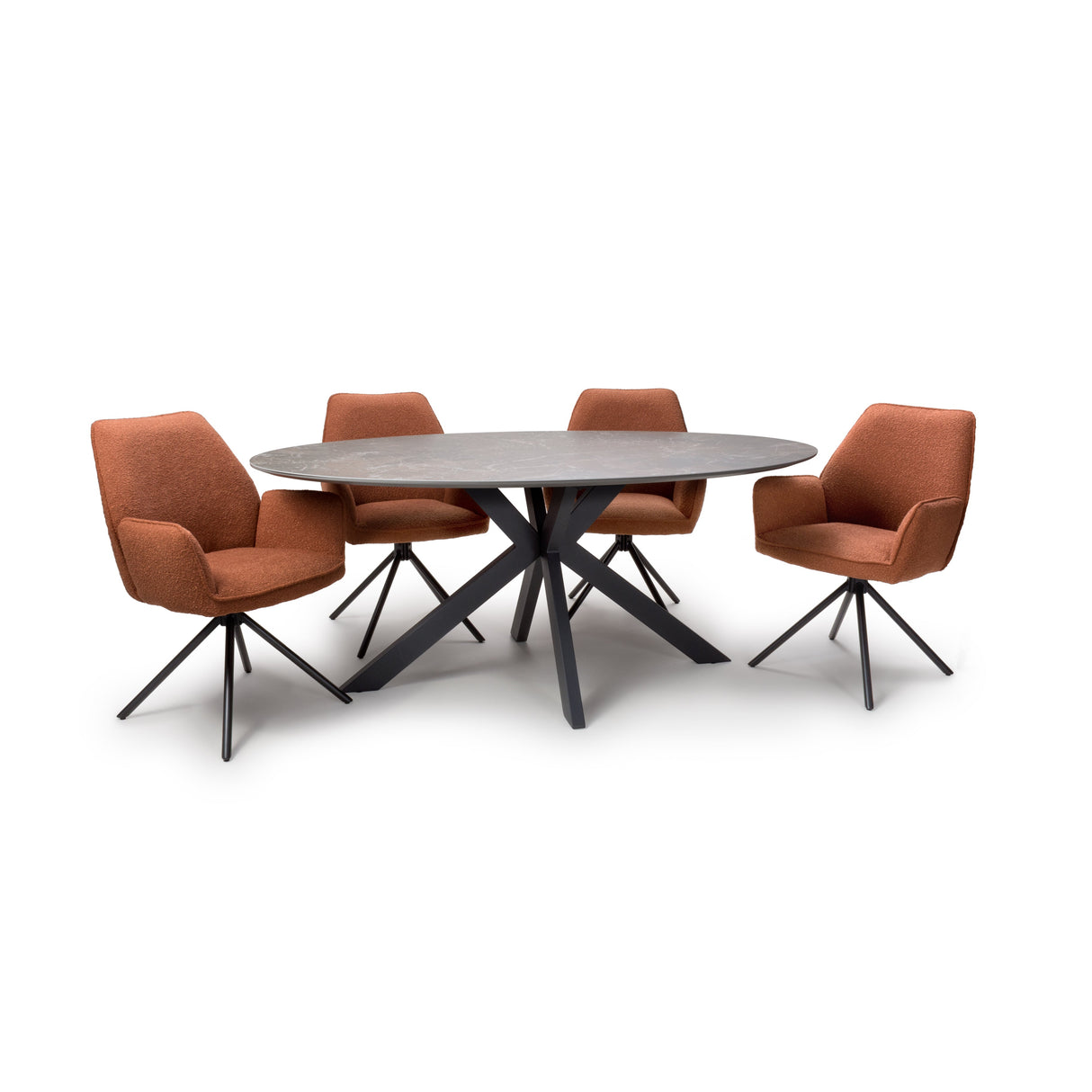 Furniture Link Dining Table Extending Galaxy Oval Table 1800mm
