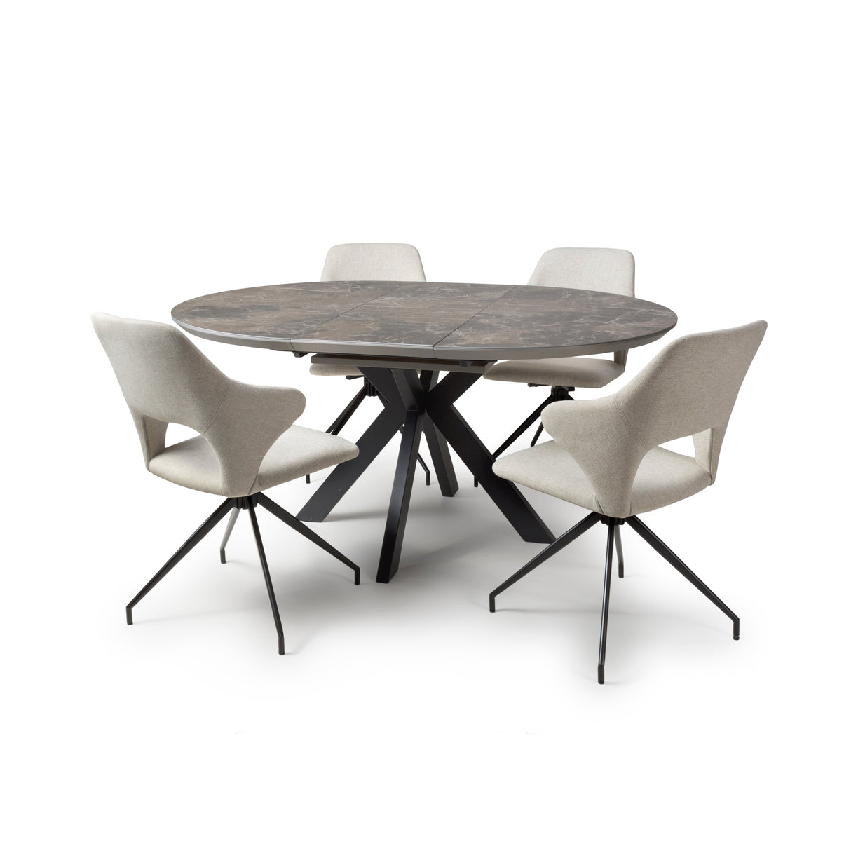 Furniture Link Dining Table Extending Galaxy Round Extending Table 1200mm – 1600mm