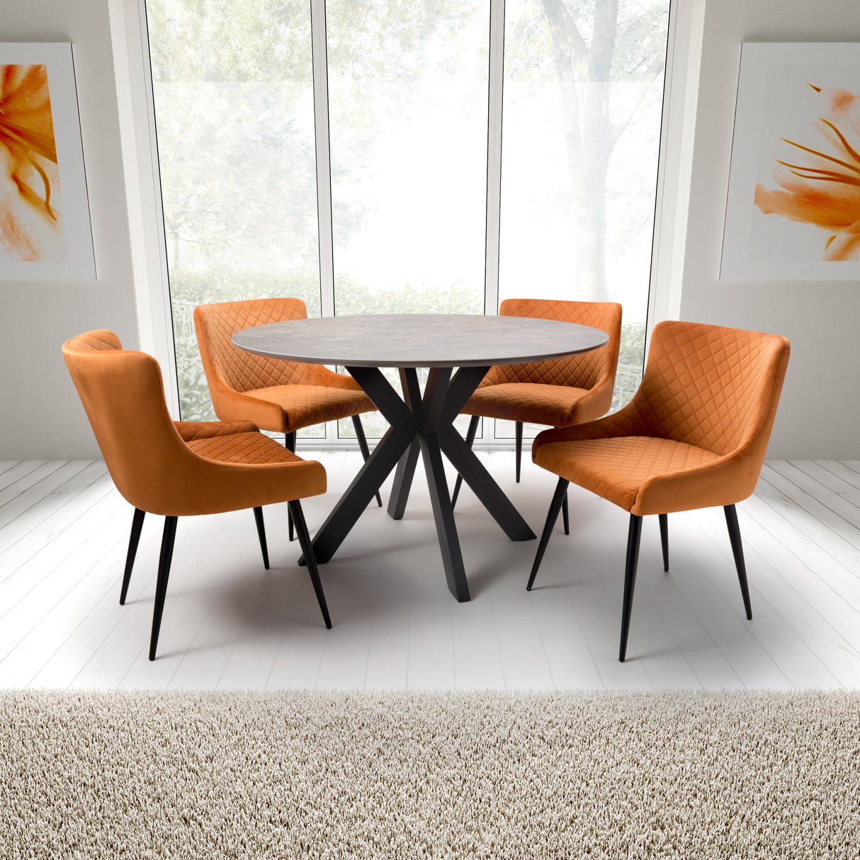 Furniture Link Dining Table Extending Galaxy Round Table 1200mm