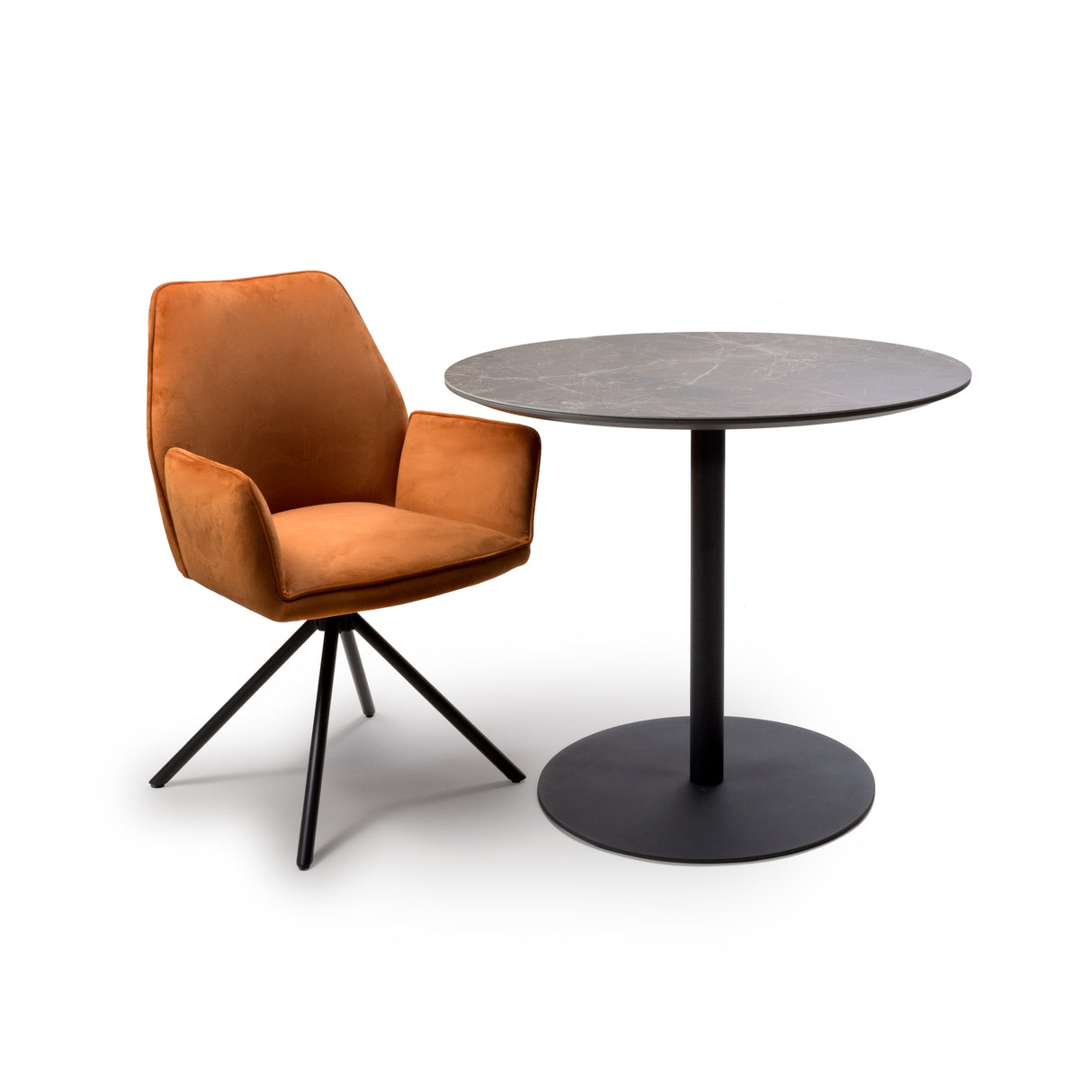 Furniture Link Dining Table Extending Galaxy Round Table 900mm