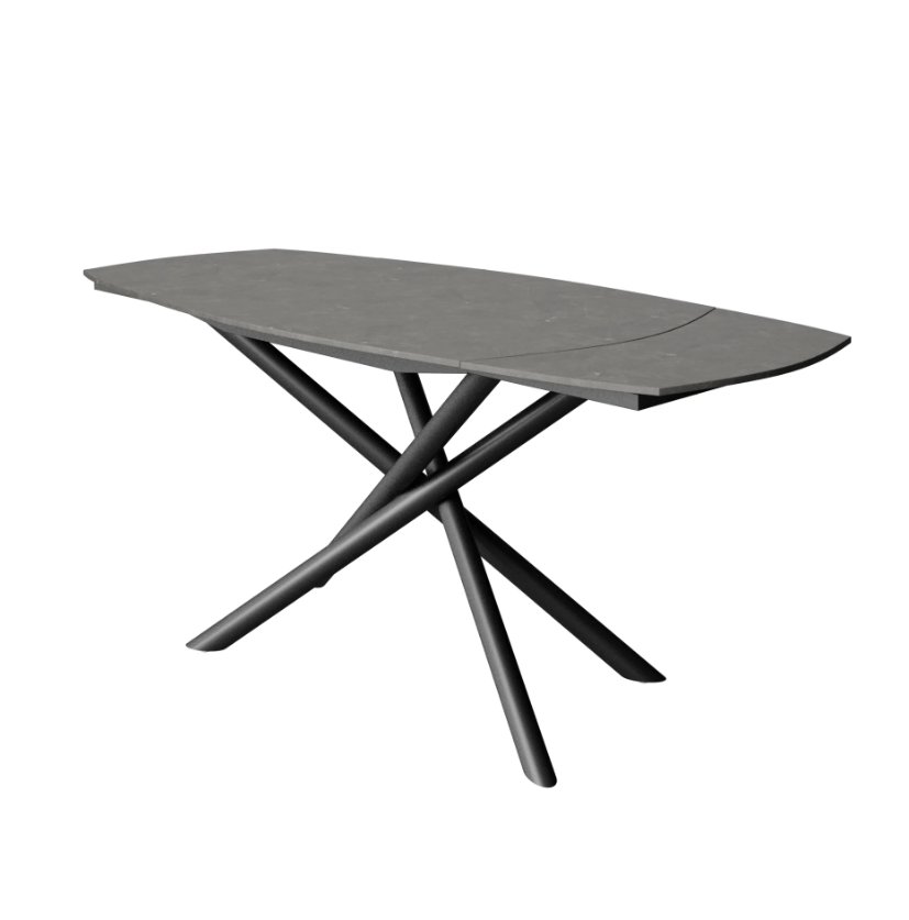 Torelli Dining Table DefaultTitle Giovanni Matt Ceramic Extending Dining Table Grey 120 to 180cm