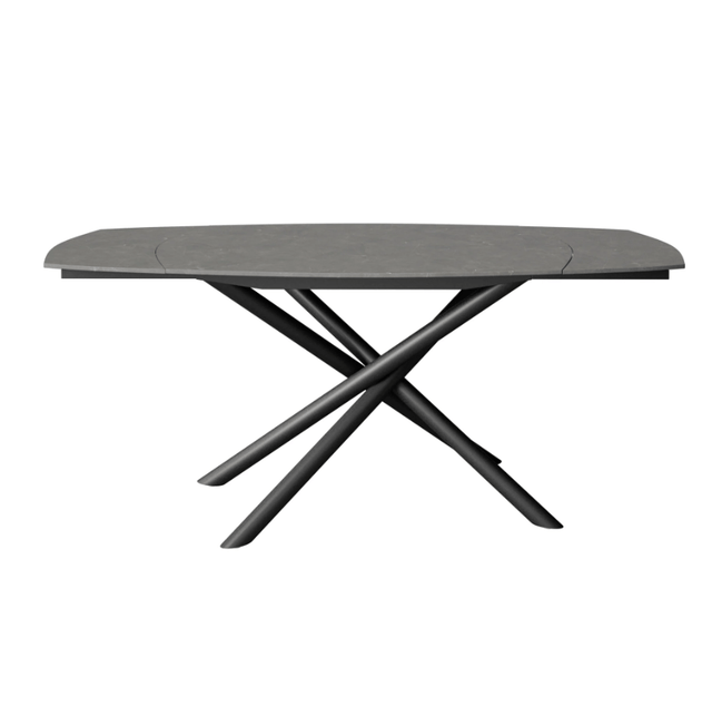 Torelli Dining Table DefaultTitle Giovanni Matt Ceramic Extending Dining Table Grey 120 to 180cm