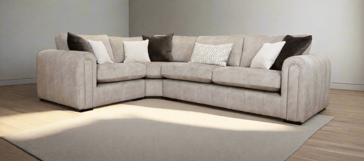 Glamour left hand facing corner sofa