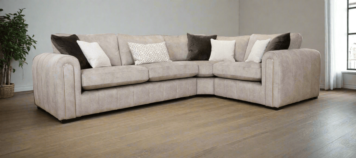 Glamour right hand facing corner sofa
