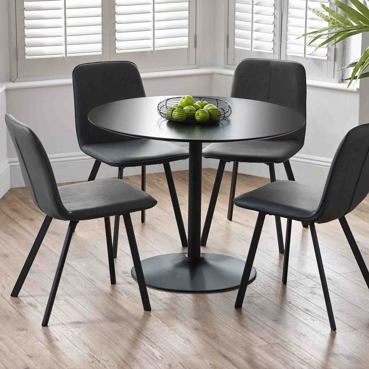 Julian Bowen Dining Chairs Goya Chairs Antique Black - Sold in pairs