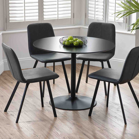 Julian Bowen Dining Chairs Goya Chairs Antique Black - Sold in pairs