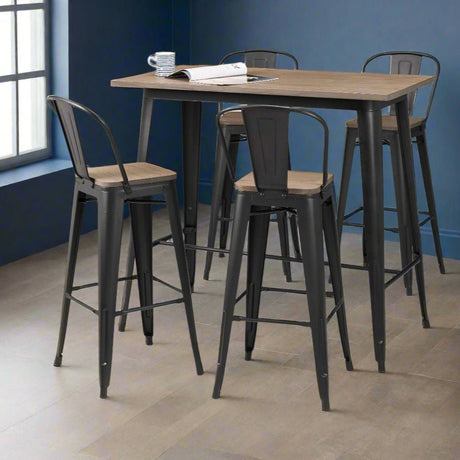 Julian Bowen Bar Stool Grafton Metal Bar Stools - Sold in pairs