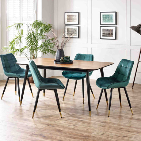 Julian Bowen Dining Chairs Hadid Dining Chairs - Green - Sold in pairs