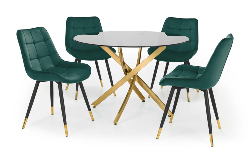 Julian Bowen Dining Chairs Hadid Dining Chairs - Green - Sold in pairs