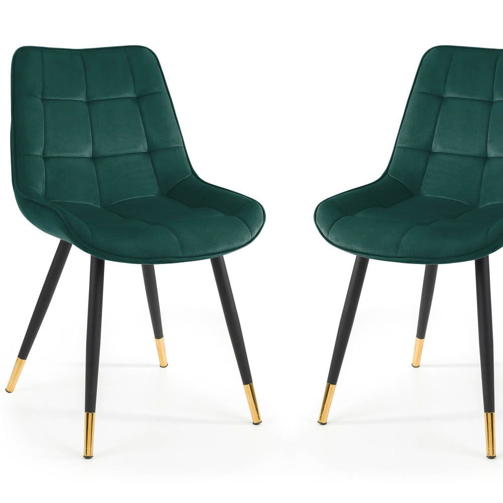 Julian Bowen Dining Chairs Hadid Dining Chairs - Green - Sold in pairs