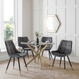 Julian Bowen Dining Chairs Hadid Dining Chairs - Grey - Sold in pairs