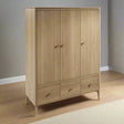 Vida Living Wardrobe Hadley Natural 3 Door Wardrobe