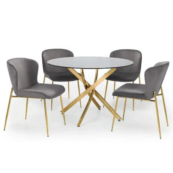 Julian Bowen Dining Chairs Harper Dining Chairs - Dusky Pink - Sold in pairs