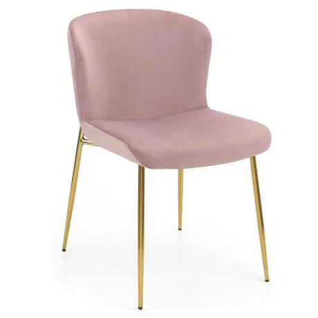 Julian Bowen Dining Chairs Harper Dining Chairs - Dusky Pink - Sold in pairs