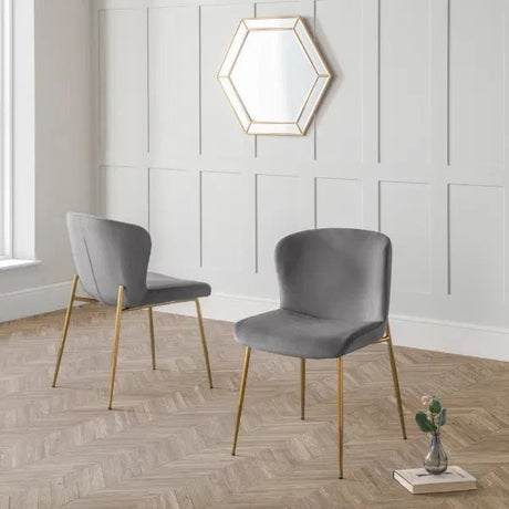 Julian Bowen Dining Chairs Harper Dining Chairs - Grey - Sold in pairs