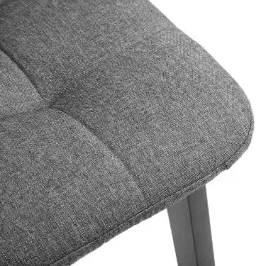 Julian Bowen Dining Chairs Hayden Panelled Dining Chairs - Grey Linen - Sold in fours