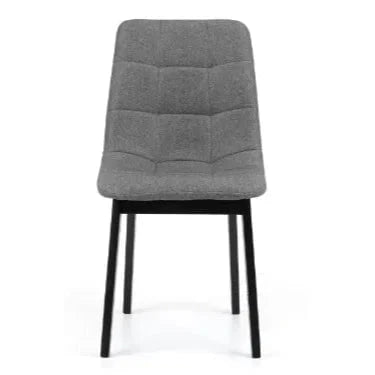 Julian Bowen Dining Chairs Hayden Panelled Dining Chairs - Grey Linen - Sold in fours