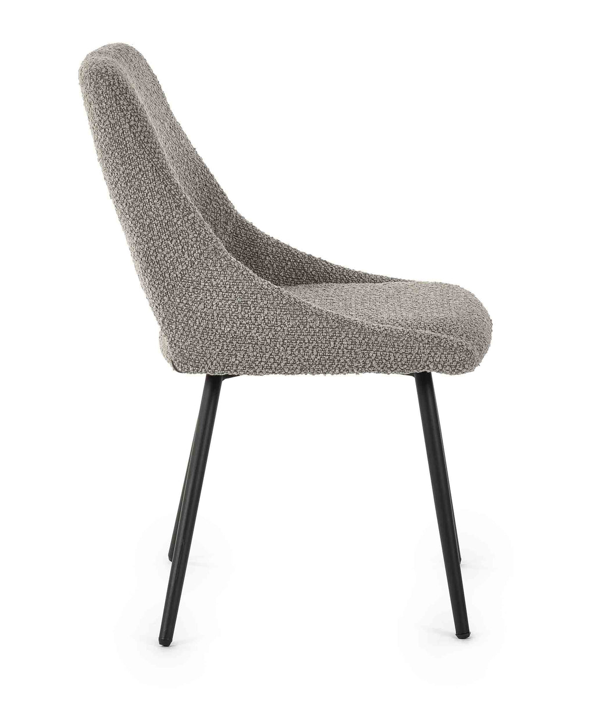 Julian Bowen Dining Chairs Iris Boucle Dining Chairs - Grey - Sold in pairs