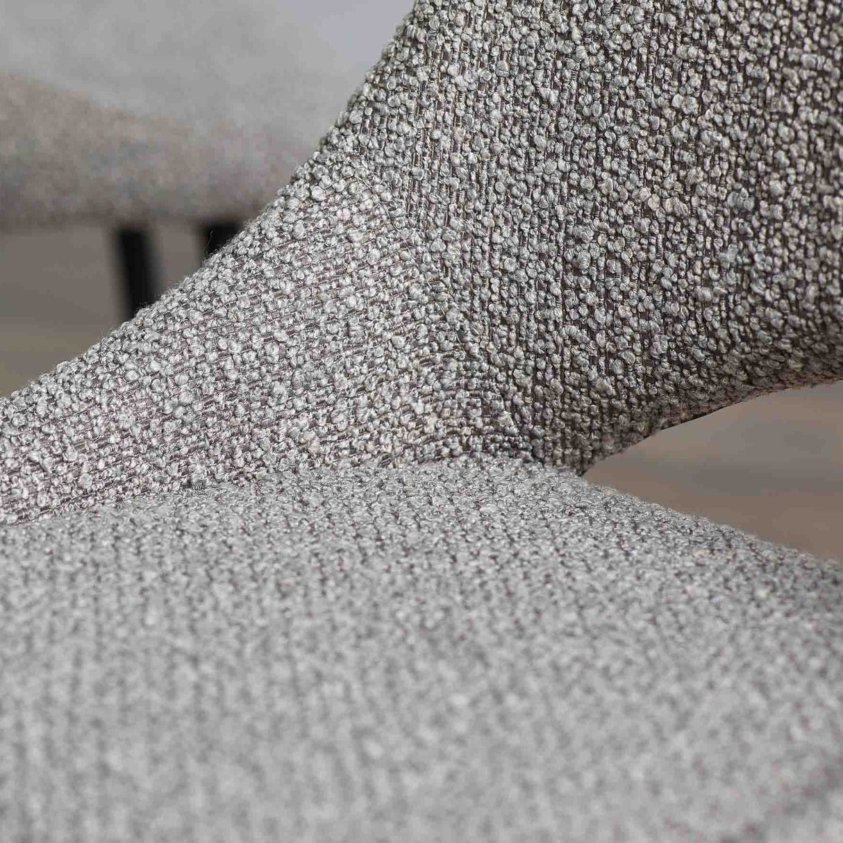 Julian Bowen Dining Chairs Iris Boucle Dining Chairs - Grey - Sold in pairs