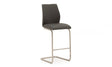 Vida Living Bar Chair DefaultTitle Irma Bar Chair Brushed Steel Grey