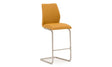 Vida Living Bar Chair DefaultTitle Irma Bar Chair Brushed Steel Pumpkin