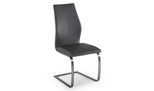 Vida Living Dining Chair Irma Grey Dining Chair Brushed Steel