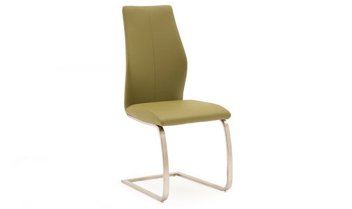 Vida Living Dining Chair Irma Olive Dining Chair Brushed Steel