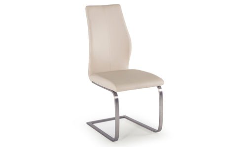 Vida Living Dining Chair Irma Taupe Dining Chair Brushed Steel